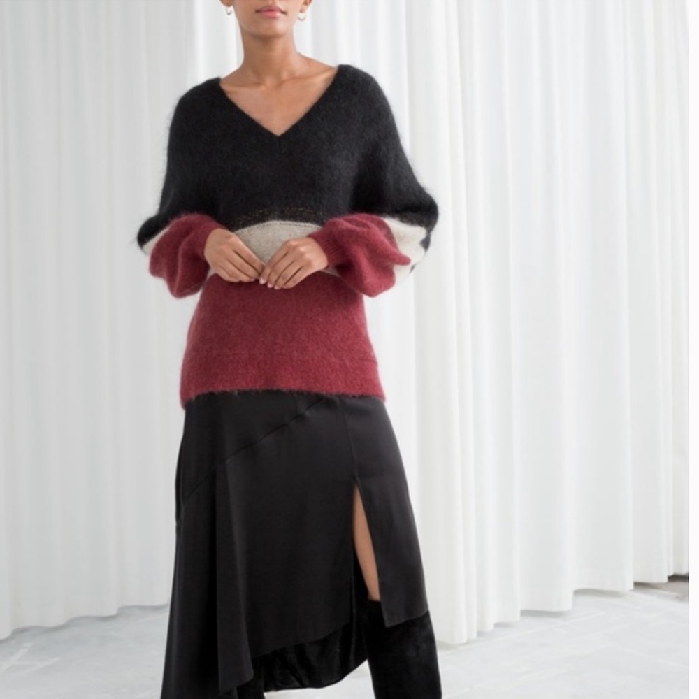 & Other Stories Colour Block Stripe Sweater